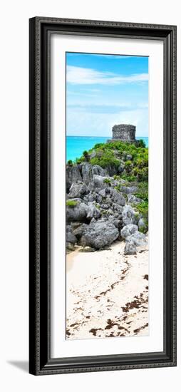 ¡Viva Mexico! Panoramic Collection - Tulum Ruins along Caribbean Coastline-Philippe Hugonnard-Framed Photographic Print