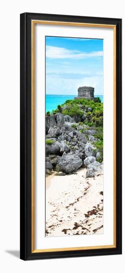 ¡Viva Mexico! Panoramic Collection - Tulum Ruins along Caribbean Coastline-Philippe Hugonnard-Framed Photographic Print