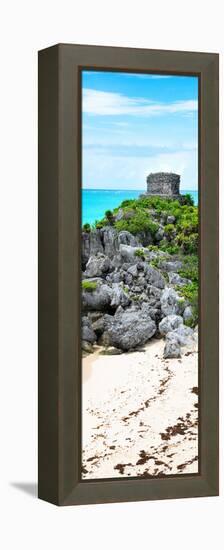 ¡Viva Mexico! Panoramic Collection - Tulum Ruins along Caribbean Coastline-Philippe Hugonnard-Framed Premier Image Canvas