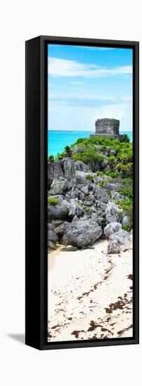 ¡Viva Mexico! Panoramic Collection - Tulum Ruins along Caribbean Coastline-Philippe Hugonnard-Framed Premier Image Canvas