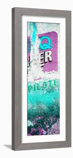 ¡Viva Mexico! Panoramic Collection - Turquoise Grunge Wall-Philippe Hugonnard-Framed Photographic Print