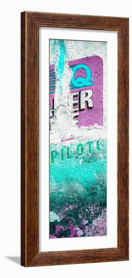 ¡Viva Mexico! Panoramic Collection - Turquoise Grunge Wall-Philippe Hugonnard-Framed Photographic Print
