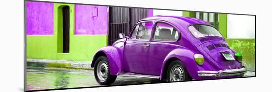 ¡Viva Mexico! Panoramic Collection - VW Beetle and Purple Wall-Philippe Hugonnard-Mounted Photographic Print