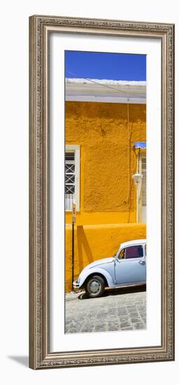 ¡Viva Mexico! Panoramic Collection - VW Beetle Car and Orange Wall-Philippe Hugonnard-Framed Photographic Print