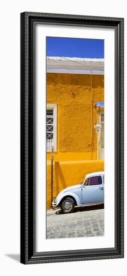 ¡Viva Mexico! Panoramic Collection - VW Beetle Car and Orange Wall-Philippe Hugonnard-Framed Photographic Print