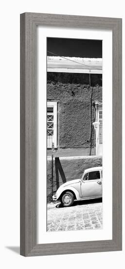 ¡Viva Mexico! Panoramic Collection - VW Beetle Car B&W-Philippe Hugonnard-Framed Photographic Print