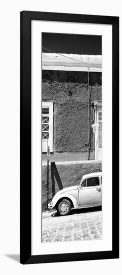 ¡Viva Mexico! Panoramic Collection - VW Beetle Car B&W-Philippe Hugonnard-Framed Photographic Print