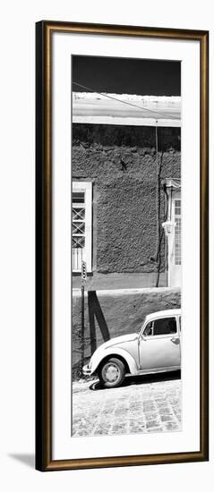 ¡Viva Mexico! Panoramic Collection - VW Beetle Car B&W-Philippe Hugonnard-Framed Photographic Print