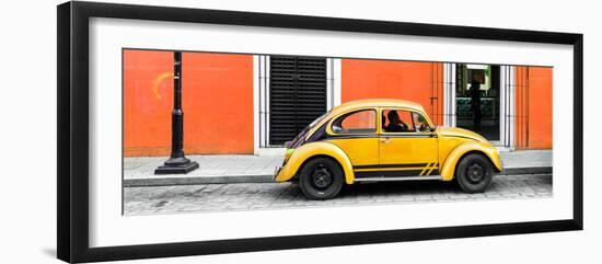 ¡Viva Mexico! Panoramic Collection - VW Beetle Car - Orange & Gold-Philippe Hugonnard-Framed Photographic Print