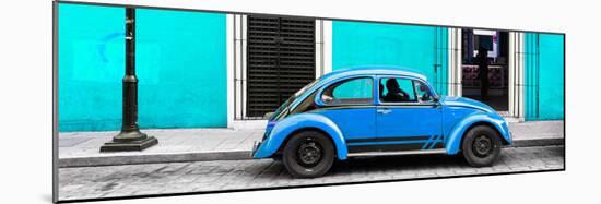 ¡Viva Mexico! Panoramic Collection - VW Beetle Car - Turquoise & Blue-Philippe Hugonnard-Mounted Photographic Print
