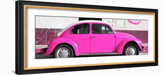 ¡Viva Mexico! Panoramic Collection - VW Beetle Deep Pink-Philippe Hugonnard-Framed Photographic Print