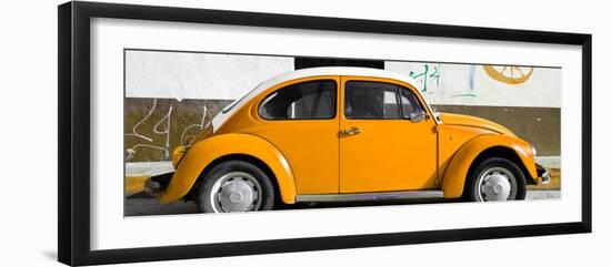 ¡Viva Mexico! Panoramic Collection - VW Beetle Orange-Philippe Hugonnard-Framed Photographic Print