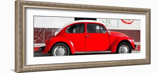 ¡Viva Mexico! Panoramic Collection - VW Beetle Red-Philippe Hugonnard-Framed Photographic Print