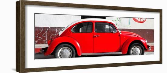 ¡Viva Mexico! Panoramic Collection - VW Beetle Red-Philippe Hugonnard-Framed Photographic Print