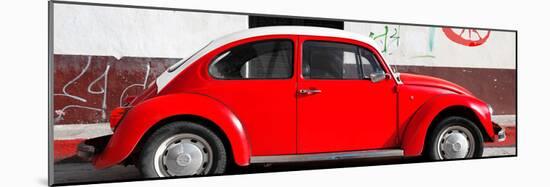 ¡Viva Mexico! Panoramic Collection - VW Beetle Red-Philippe Hugonnard-Mounted Photographic Print
