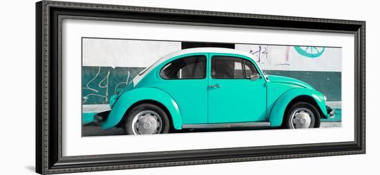 ¡Viva Mexico! Panoramic Collection - VW Beetle Turquoise-Philippe Hugonnard-Framed Photographic Print