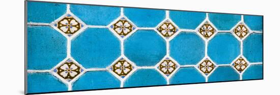 ¡Viva Mexico! Panoramic Collection - Wall of Blue Mosaics-Philippe Hugonnard-Mounted Photographic Print
