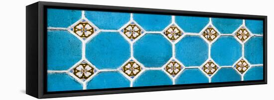 ¡Viva Mexico! Panoramic Collection - Wall of Blue Mosaics-Philippe Hugonnard-Framed Premier Image Canvas