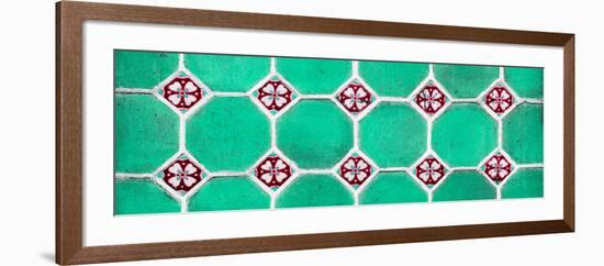 ¡Viva Mexico! Panoramic Collection - Wall of Green Mosaics-Philippe Hugonnard-Framed Photographic Print