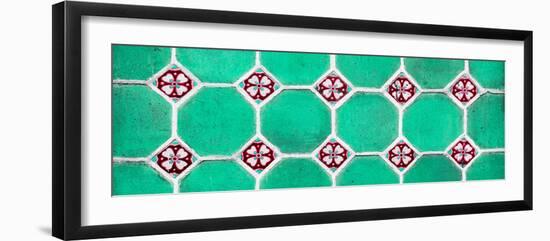 ¡Viva Mexico! Panoramic Collection - Wall of Green Mosaics-Philippe Hugonnard-Framed Photographic Print