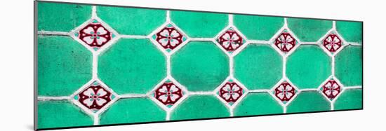 ¡Viva Mexico! Panoramic Collection - Wall of Green Mosaics-Philippe Hugonnard-Mounted Photographic Print