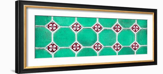 ¡Viva Mexico! Panoramic Collection - Wall of Green Mosaics-Philippe Hugonnard-Framed Photographic Print