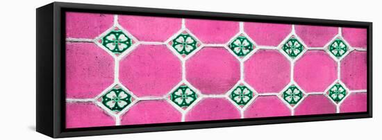 ¡Viva Mexico! Panoramic Collection - Wall of Pink Mosaics-Philippe Hugonnard-Framed Premier Image Canvas