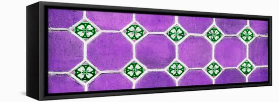 ¡Viva Mexico! Panoramic Collection - Wall of Purple Mosaics-Philippe Hugonnard-Framed Premier Image Canvas