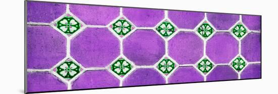 ¡Viva Mexico! Panoramic Collection - Wall of Purple Mosaics-Philippe Hugonnard-Mounted Photographic Print