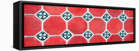 ¡Viva Mexico! Panoramic Collection - Wall of Red Mosaics-Philippe Hugonnard-Framed Premier Image Canvas