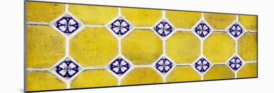 ¡Viva Mexico! Panoramic Collection - Wall of Yellow Mosaics-Philippe Hugonnard-Mounted Photographic Print