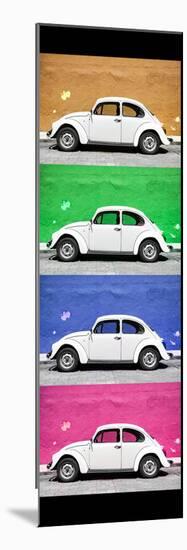 ¡Viva Mexico! Panoramic Collection - White VW Beetle Cars II-Philippe Hugonnard-Mounted Photographic Print