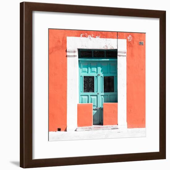 ¡Viva Mexico! Square Collection - "130 Street" Coral Wall-Philippe Hugonnard-Framed Photographic Print