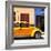 ¡Viva Mexico! Square Collection - "15 Street" Dark Yellow VW Beetle Car-Philippe Hugonnard-Framed Photographic Print