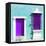¡Viva Mexico! Square Collection - "172 Street" Purple & Turquoise-Philippe Hugonnard-Framed Premier Image Canvas