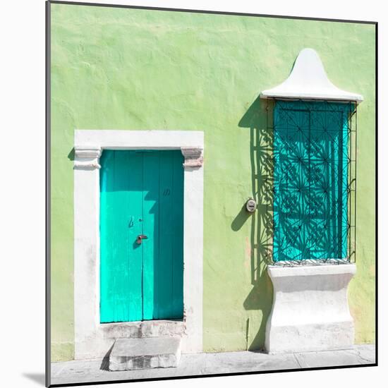 ¡Viva Mexico! Square Collection - "172 Street" Turquoise & Green-Philippe Hugonnard-Mounted Photographic Print