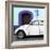 ¡Viva Mexico! Square Collection - "21-B" White VW Beetle Car II-Philippe Hugonnard-Framed Photographic Print