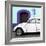 ¡Viva Mexico! Square Collection - "21-B" White VW Beetle Car II-Philippe Hugonnard-Framed Photographic Print