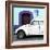 ¡Viva Mexico! Square Collection - "21-B" White VW Beetle Car II-Philippe Hugonnard-Framed Photographic Print