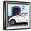 ¡Viva Mexico! Square Collection - "21-B" White VW Beetle Car II-Philippe Hugonnard-Framed Photographic Print