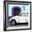 ¡Viva Mexico! Square Collection - "21-B" White VW Beetle Car II-Philippe Hugonnard-Framed Photographic Print