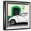 ¡Viva Mexico! Square Collection - "21-B" White VW Beetle Car-Philippe Hugonnard-Framed Photographic Print