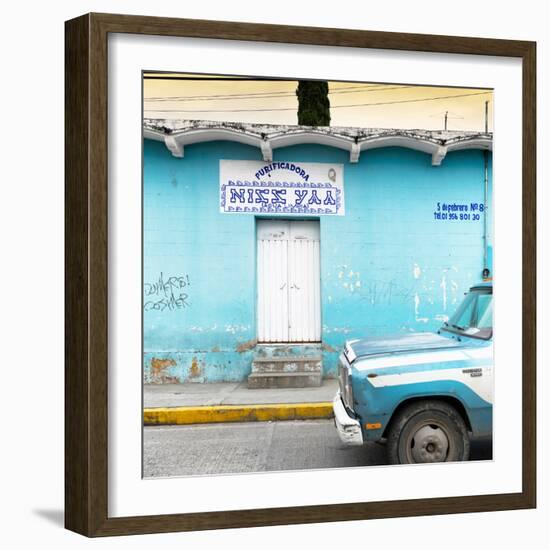 ¡Viva Mexico! Square Collection - "5 de febrero" Blue Wall-Philippe Hugonnard-Framed Photographic Print