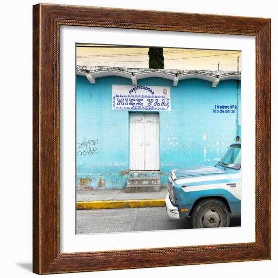 ¡Viva Mexico! Square Collection - "5 de febrero" Blue Wall-Philippe Hugonnard-Framed Photographic Print