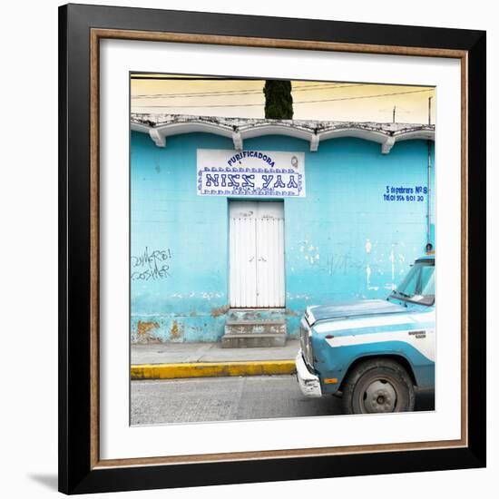 ¡Viva Mexico! Square Collection - "5 de febrero" Blue Wall-Philippe Hugonnard-Framed Photographic Print