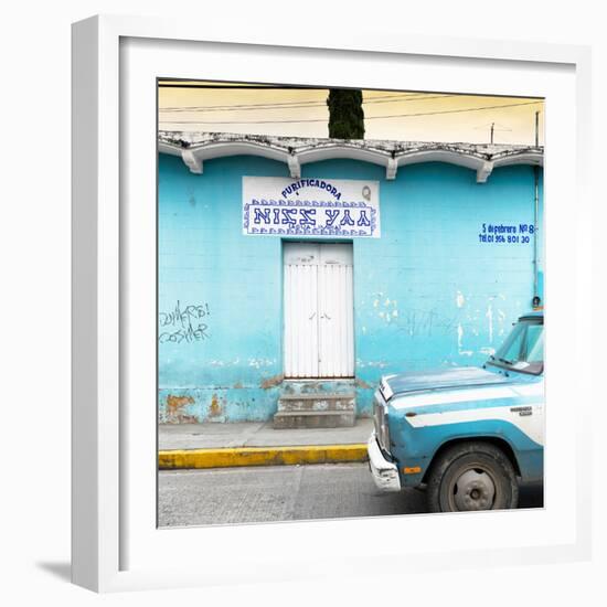 ¡Viva Mexico! Square Collection - "5 de febrero" Blue Wall-Philippe Hugonnard-Framed Photographic Print