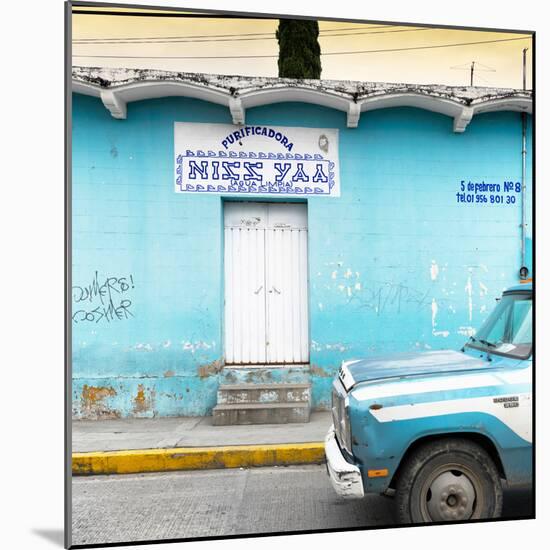 ¡Viva Mexico! Square Collection - "5 de febrero" Blue Wall-Philippe Hugonnard-Mounted Photographic Print
