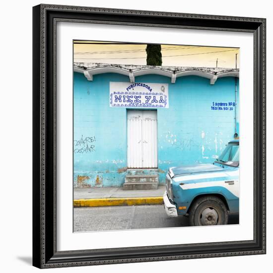 ¡Viva Mexico! Square Collection - "5 de febrero" Blue Wall-Philippe Hugonnard-Framed Photographic Print