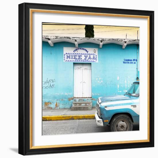 ¡Viva Mexico! Square Collection - "5 de febrero" Blue Wall-Philippe Hugonnard-Framed Photographic Print