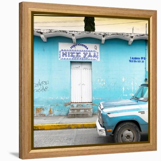 ¡Viva Mexico! Square Collection - "5 de febrero" Blue Wall-Philippe Hugonnard-Framed Premier Image Canvas